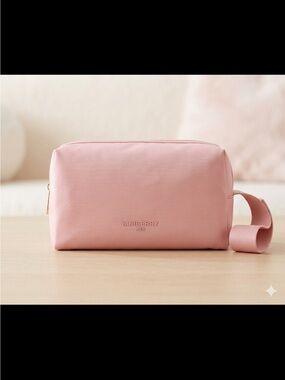 Burberry Pink 'Her' Cosmetic Pouch with Wrist Strap